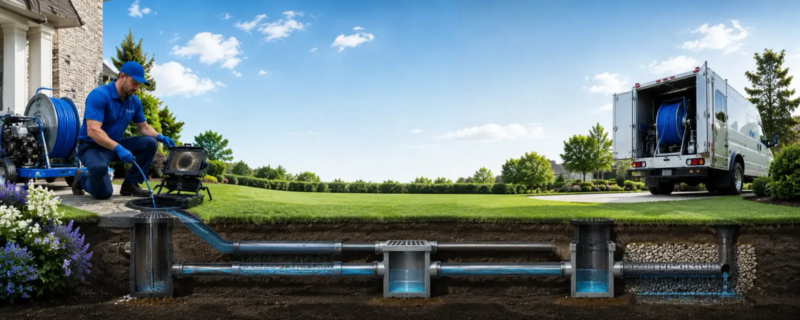 Outdoor drain cleaning information for Calvin, LA